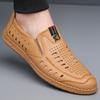 Fashion 2024 Summer New Designer Hallow Out Shoes for Men Fashion Casual Sandals Male Light Breathable Cow Leather Loafers Man