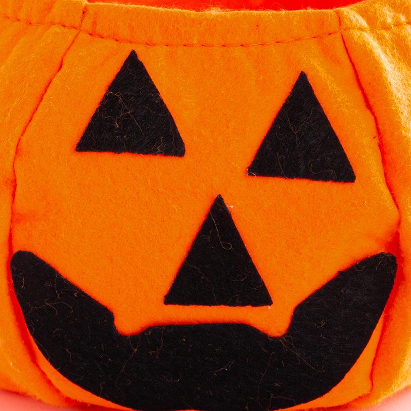 2 шт. Ручная сумка-тыква, мешок для конфет, товары для Хэллоуина, детский декоративный реквизит, трехмерная сумка-тыква с улыбающимся лицом