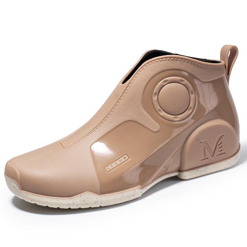 Низкие дождевые ботинки мужские уличные водонепроницаемые нескользящие немецкие модные кухонные рабочие туфли для рыбалки автомойки резиновые ботинки