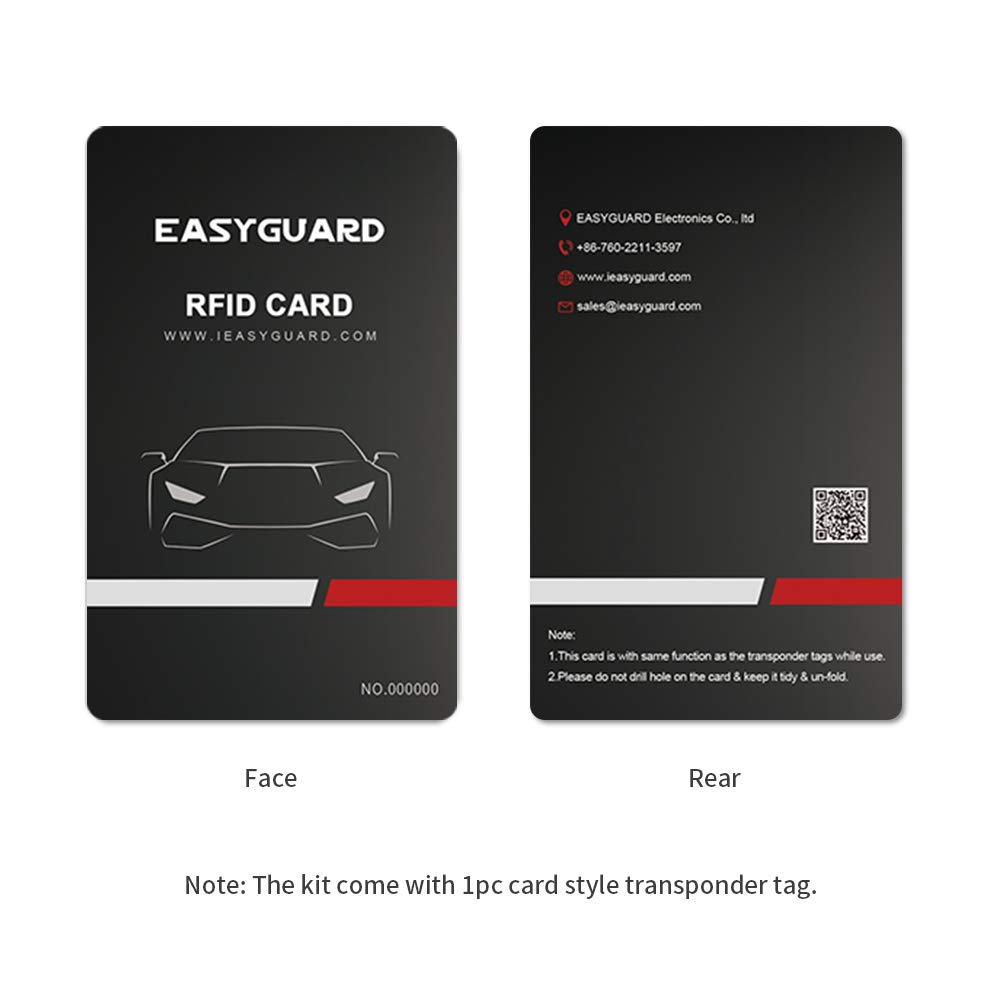 EASYGUARD Ec004 Умная RFID Автосигнализация с Кнопкой Запуска Двигателя и Системой Бесключевого Доступа, Совместимая с Большинством Автомобилей 12В Постоянного Тока,