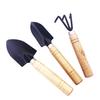 Shovel Rake Compact Size Sturdy Loose Soil Wood Handle Rust Resistant Mini Shovel Rake Potted Plant