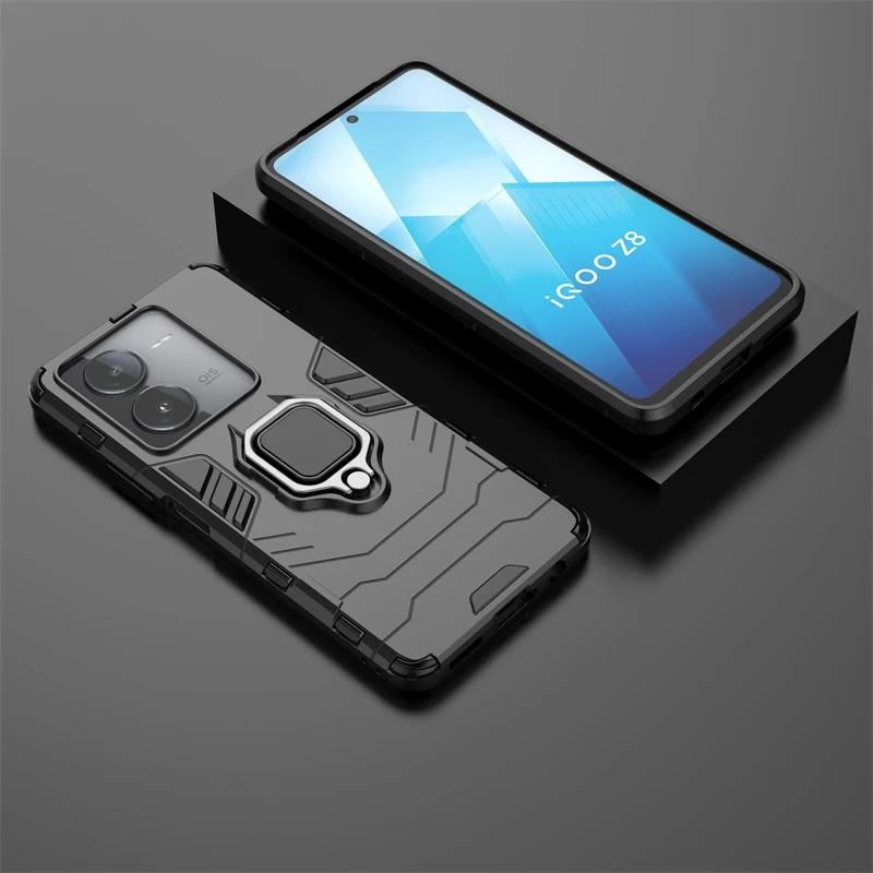 Для VIVO Y78t Y100t 5G задняя крышка чехол противоударный броня против падения металлический держатель кольца магнитный защитный чехол Funda Coque телефонные чехлы