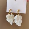 Корея Новый Дизайн Модная Бижутерия Смола Ракушка Бахрома Серьги спереди и сзади Элегантные Женские Аксессуары для Пляжной Вечеринки