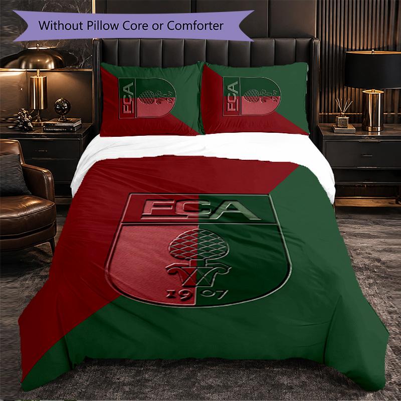 FC Augsburg FC Themed Bedding 3Pcs Duvet Cover Set Decorative Bed Linen For Teen Room Home Decoration
