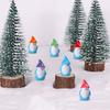 30Pcs Mini Christmas Hat Gnome Figurine Tiny Faceless Dwarf Resin