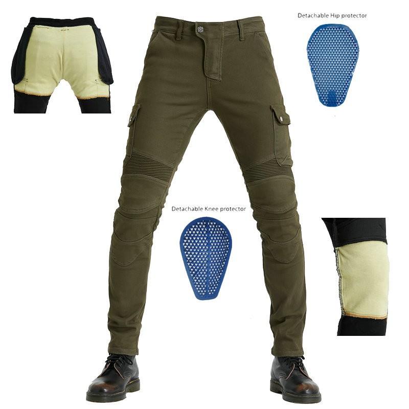 Mens Camo Motorcycle Riding Pants Kevlar Reinforced Anti-tear Motocross Work