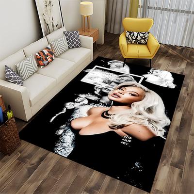 Blonde Diva Collage Art Carpet Suitable As a Non-slip Mat for the Living Room or Bedroom Sofa