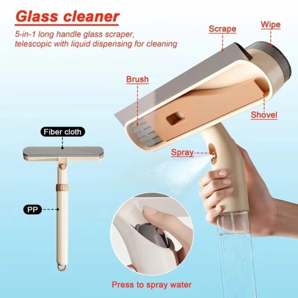 Extendable Glass Wiper Four-in-One Mirror Cleaner Glass Clean Scraper  Shower