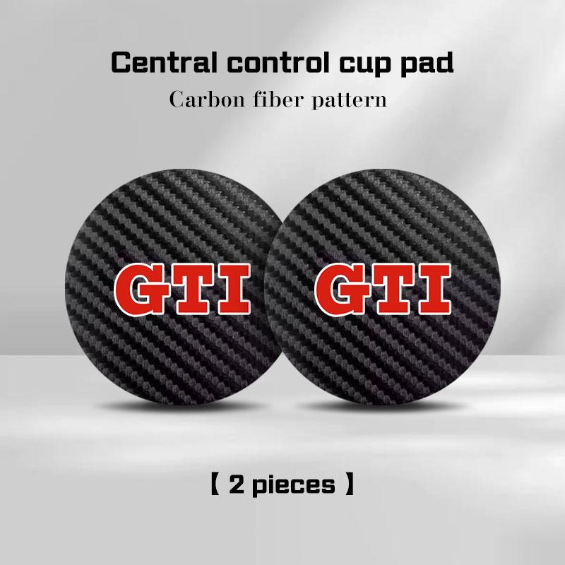 Car Coaster Water Cup Mat Anti-slip Pad Accessories for VW Volkswagen R GTI Golf 6 7 8 MK8 ID.3 4 Polo Tiguan Passat B5 Touareg