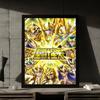 Classic Anime Saint Seiya Anime Posters Sticky Waterproof Paper Sticker Coffee House Bar Kawaii Room Decor
