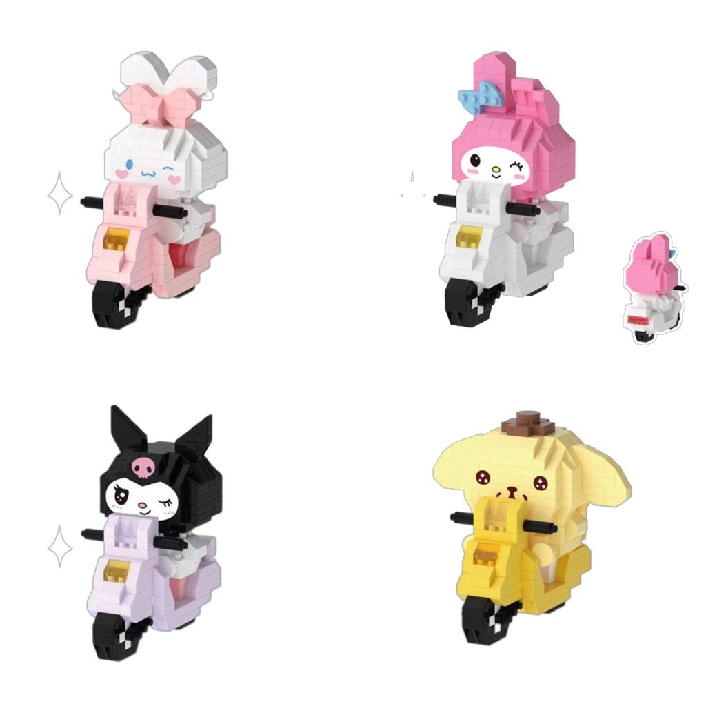 Миниатюрные строительные блоки: Велосипедные прогулки с милыми персонажами