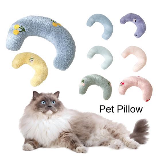 Подушка для собаки, уютная, милая, мягкая, защищающая шейный отдел позвоночника, удобная на ощупь ткань для сна, кошка