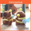 Capybara Plush Bee Keychain With Vibrating Wings Super Soft Decor Backpack