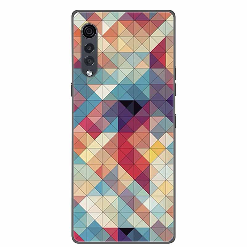 Для телефона LG Velvet Роскошный Чехол Черный Мягкий Силикон ТПУ Задняя Крышка для LGVelvet 5G Funda LMG910EMW Защитный Колпачок Capa Мультяшный Coque