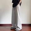 Мужские летние тонкие быстросохнущие спортивные штаны с широкими штанинами из ледяного шелка, прямые, свободные, повседневные брюки, мужские брюки в американском стиле хай-стрит