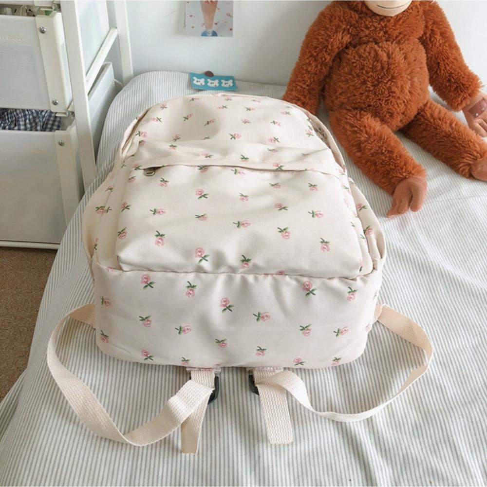 Large Capacity Fashion Backpack Flower Shoulder Bag Travel Rucksack Students School Bag  Outdoor