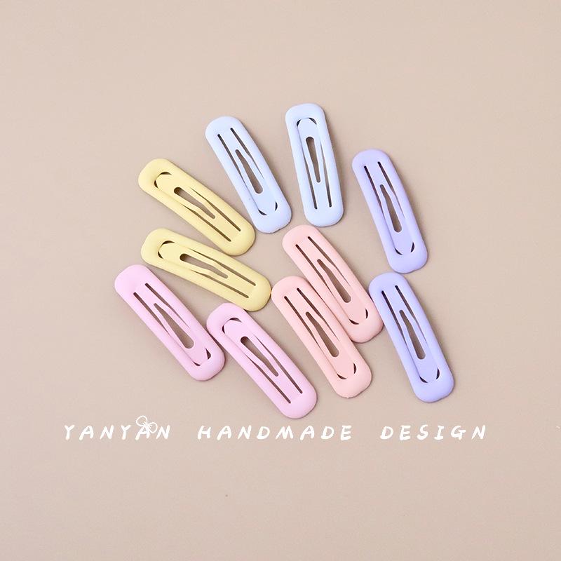Korean Style Kids' Candy Color Hair Clips: Bangs, Macaron, Star, Heart Clips - Colorful Hair Accessories