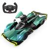Rastar RC Sedan Scale Aston Martin Valkyrie AMR Pro Remote Control Aston Martin Valkyrie RC Super Perfect for Boys and Sparkly Green Doors 1/14 Model,