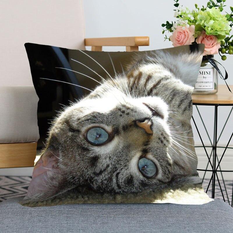 45x45 см полиэстер, Новое поступление, наволочка с изображением кошки, домашнего декора, наволочка, наволочка на невидимой молнии
