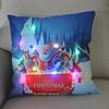 45cm LED Light Up Christmas Pillow Cover Festive Decorative Cushion Case With Lights For Home Holiday Decoration