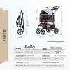 Легкая складная коляска для домашних животных Bello SP02FD для собак
