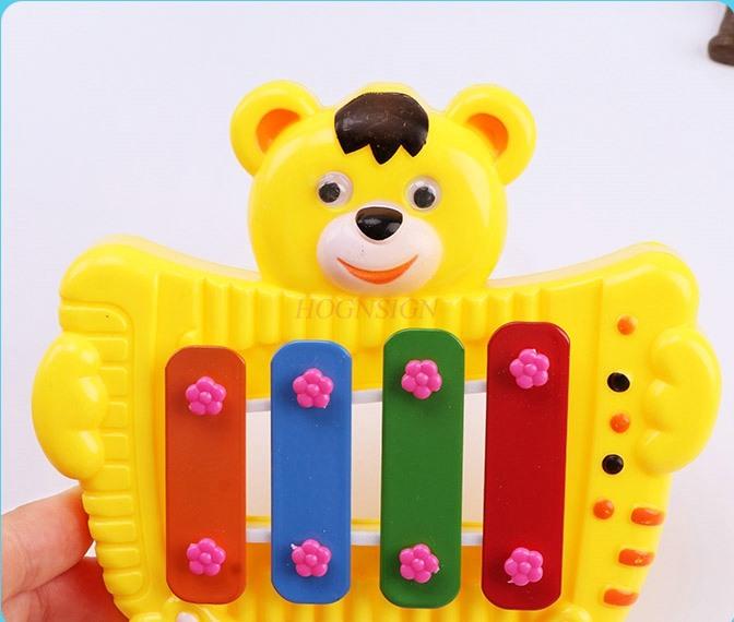 1Pcs New Product Sale Children'S Gift Cartoon Bear Hand Tapping Piano Baby Early Education Puzzle Toy Creativity