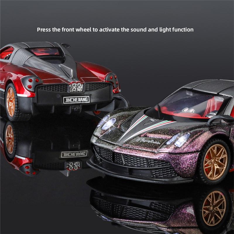 Новый 1:32 Pagani Supercar литой металлический сплав модель автомобиля библиотека статические звуковые и световые украшения подарок на день рождения для парня