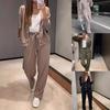 2024 Autumn/Winter European & American Casual Sports Cardigan Set for Women