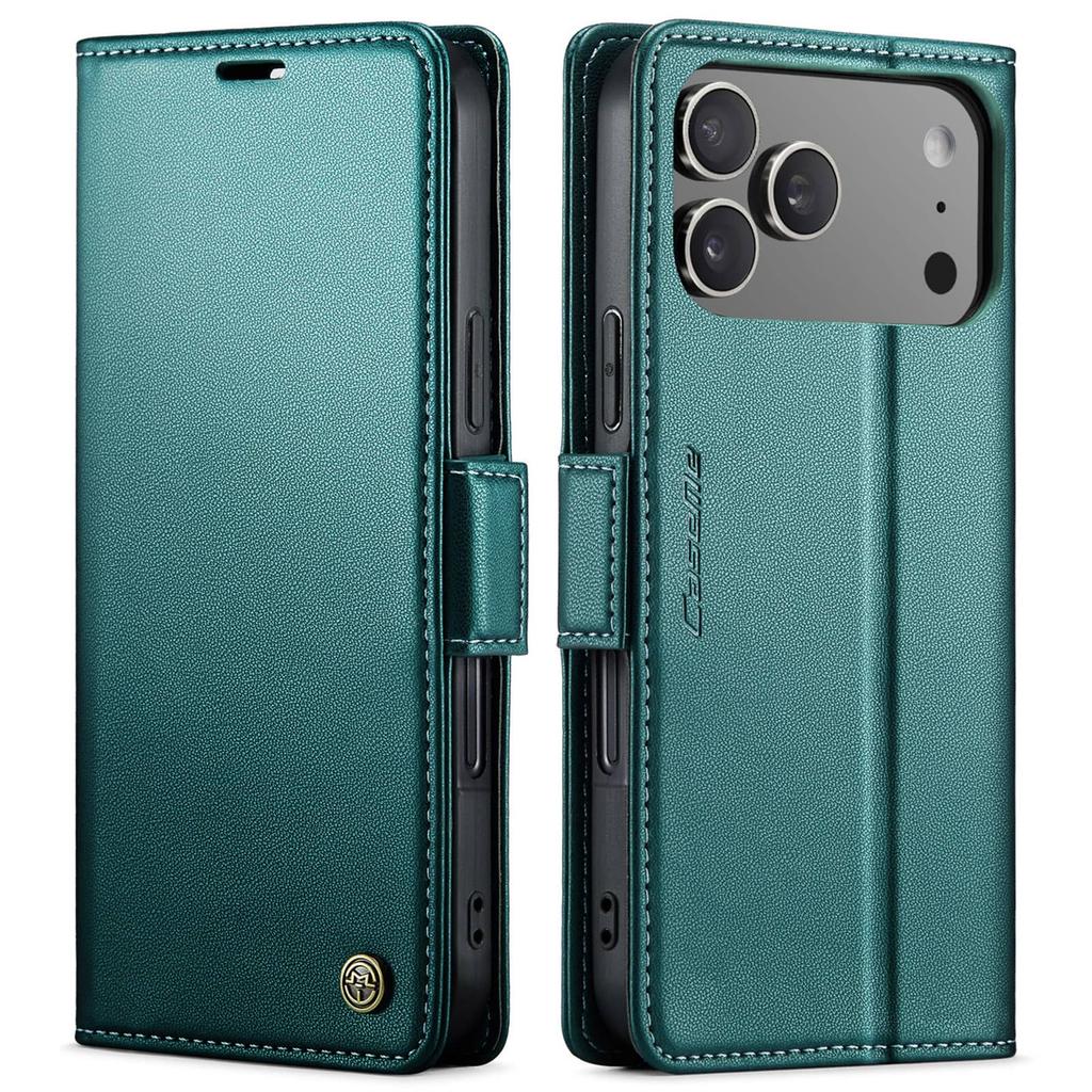 Для iPhone 17 Pro Max 17 Air 17 Чехол с держателем для карт, Кошелек-чехол с RFID-защитой, Прочная кожаная подставка, Магнитная застежка