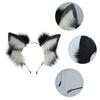 Anime Headband with Plush Beast Ear Cosplay Headpiece Costume Accessory Canine Dogs Ear Headband Halloween Party Decor  Canine earband card