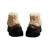 Plush thick-soled fluffy high-heeled short boots women's autumn and winter brown snow boots new cotton boots women's