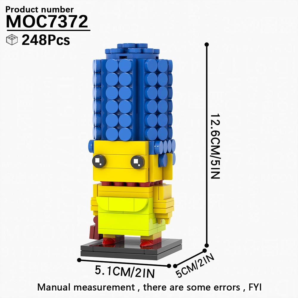 MOOXI Симпсоны Brickheadzed DIY Диорама Сборная Модель Набор Для Взрослых Набор Строительных Блоков Детская Игрушка MOC Кирпичики Монтессори Подарок