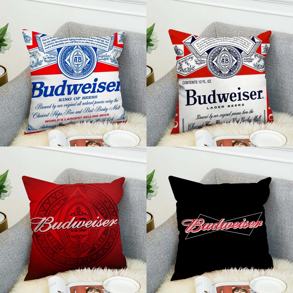 Наволочка Budweisers для Автомобильного Дивана Декоративная Домашняя Двусторонняя Печать Плюшевая Квадратная Подушка-Плед Чехол
