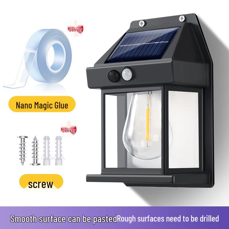 Солнечный уличный водонепроницаемый настенный светильник для двора, входа на виллу и садового патио