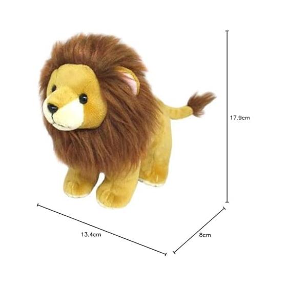 Sanei Boeki Original Plush Toy Pururun Animal Lion W6.5 x D14.5 x H12cm