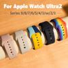 Silicone Strap For Apple Watch Band 44mm 49mm 45mm 41mm 40mm 42mm 38mm Bracelet Iwatch Series 9 7 Se 3 4 5 6 8 Ultra2 Band