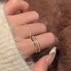 Элегантное кольцо в стиле инс с капельной глазурью для женщин, изящное геометрическое медное модное украшение