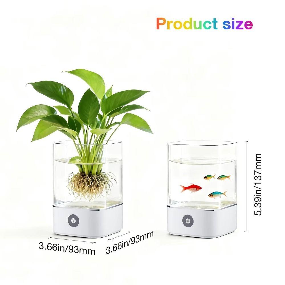 Color Changing USB Powered Lamp Dimmable LED Ambient Light Mini Fish Tank Light Birthday Gift