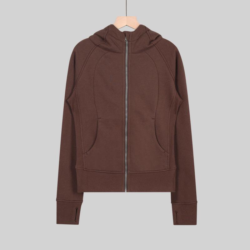 Оригинальная вышитая облегающая куртка Lulu из неопрена - Теплый топ для йоги, повседневной носки и спорта с флисовой подкладкой