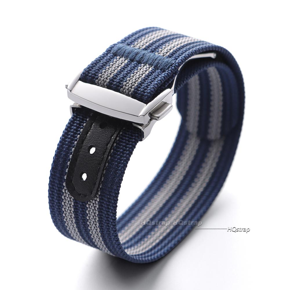 Ребристый нейлоновый ремешок для Omega для Swatch для Moonswatch Складная застежка из нержавеющей стали Мужчины Женщины Спорт Запасной ремешок для часов 20 мм