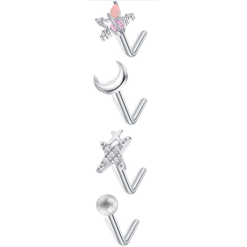 23 куска нержавеющей стали, европейские и американские модные носовые кольца в носу с гнилью носа