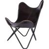Vintage Lounge Accent Chair Classic Buffalo Leather Butterfly Chair Retro BKF