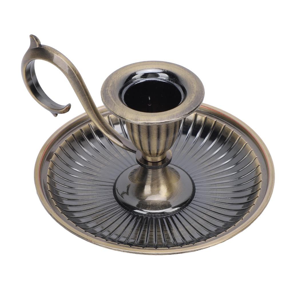Round Bottom Candle Stick Holder With Handle Brass Candlestick Holder Holiday Party