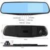 Rearview Mirror Driving Recorder, Dual Lens 4.19 Inch Car Monitoring, 1080P Front and Rear Dual Recording Recorder