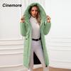 Cinemore Женская куртка, зима 2024, теплые длинные парки, верхняя одежда с капюшоном, женская одежда, модный пуховик, женское пальто 06