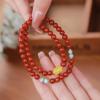 Designer Natural South Red Agate & Amber Beaded Women's Bracelet - High-Quality Fashion Accessory