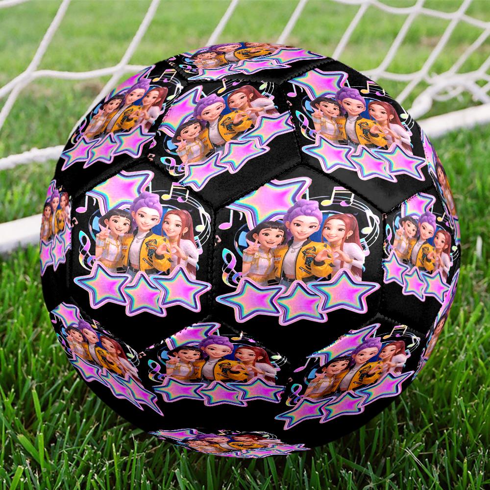 K-pop Demon Hunter Adventure Size 5 Soccer Ball,Indoor/Outdoor Suitable for Training Matches Tournaments Practice Games Perfect Gift for Fan