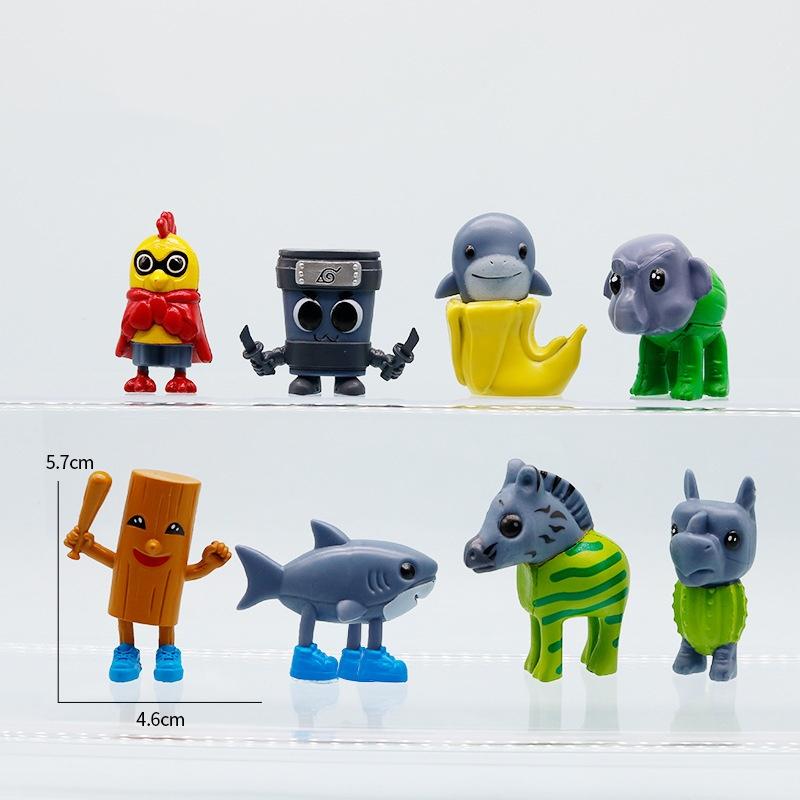 8 шт./Набор Мини Тунг Тунг Тунг Сахур Фигурки Модель ПВХ Итальянский Мозголом Тун Тунг Тунг Сахур Фигурки Действия Игрушки