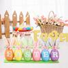 Easter Bunny Egg Ornaments Colorful Foam Easter Eggs with Bunny Ear for Tree Wall Door Window Spring Party Decoration