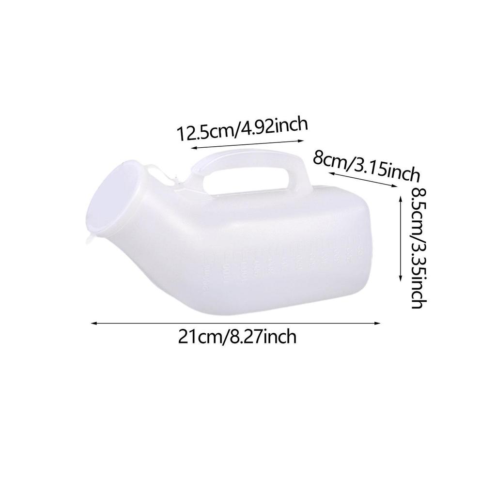 Male Urinal Bottle, Pee 1200ml Leakproof Men Potty Urinary Container for